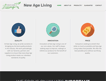 Tablet Screenshot of newagelivingair.com